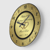 Klassieke Golden Weddenschap Jubileum Wall klok (Hoek)
