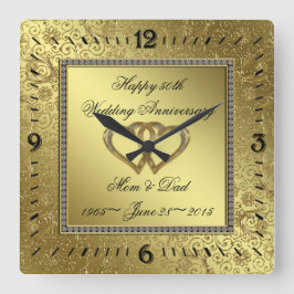 Klassieke Golden Weddenschap Jubileum Wall klok