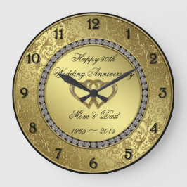 Klassieke Golden Weddenschap Jubileum Wall klok