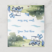 Klassieke Golf Boy Party Verjaardag Plaats Kaart Plaatskaartje (Buitenkant ongevouwen)