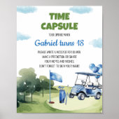 Klassieke Golf Boy Verjaardag Tijd Capsule teken Poster (Voorkant)