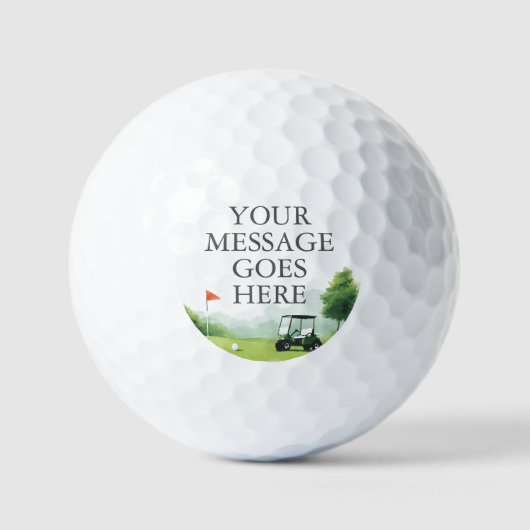 Klassieke Golf Buggy aangepaste boodschap Golfballen (Voorkant)