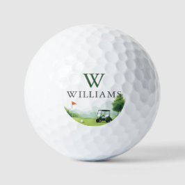 Klassieke Golf Buggy Aangepaste Naam Monogram Golfballen