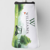 Klassieke Golf Buggy Aangepaste Naam Monogram Golfheadcover (Draai 90)