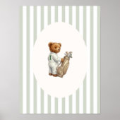 Klassieke Golf Caddy Knuffel Beer Muur Kunst Poster (Voorkant)