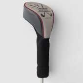 Klassieke Golf Club Bourgogne Piping Golfheadcover (Schuin)