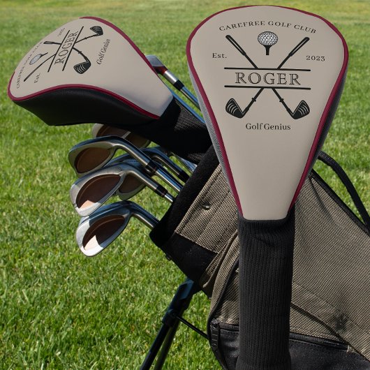 Klassieke Golf Club Bourgogne Piping Golfheadcover