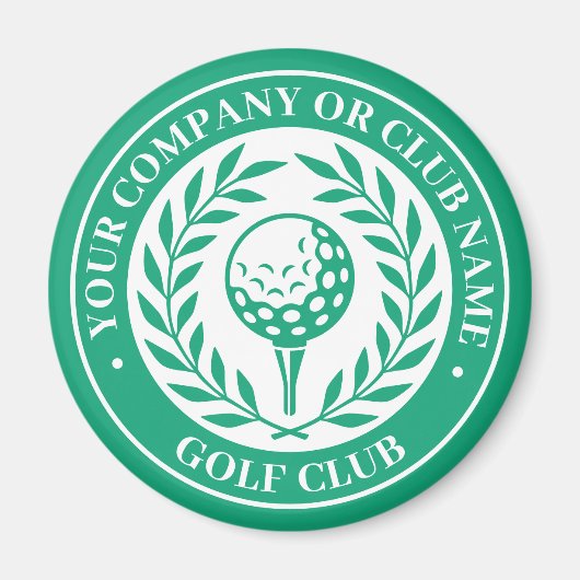 Klassieke Golf Gepersonaliseerde Naam Groen Magneet (Voorkant)