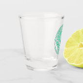 Klassieke Golf Gepersonaliseerde Naam Groen Shot Glas (Links)