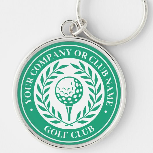Klassieke Golf Gepersonaliseerde Naam Groen Sleutelhanger (Voorkant)