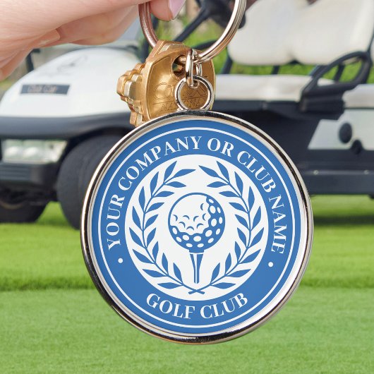 Klassieke golf overwinning krans aangepaste naam b sleutelhanger