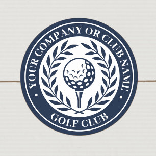Klassieke Golf Overwinningskrans Aangepaste Naam N Ronde Sticker
