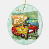 Klassieke Golf Papa Keramisch Ornament (Links)
