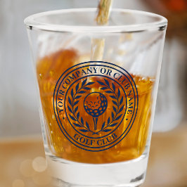 Klassieke Golf Shotglas Met Eigen Naam Marineblauw Shot Glas