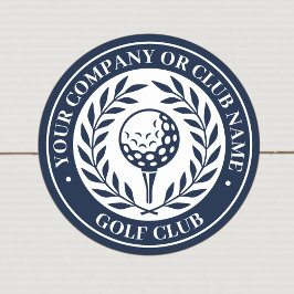Klassieke Golf Sticker met Eigen Naam Naam Marineb