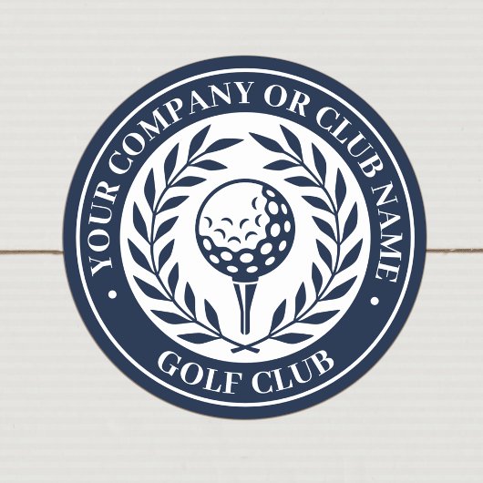 Klassieke Golf Sticker met Eigen Naam Naam Marineb