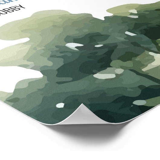 Klassieke Golf Thema Jongen 1e Verjaardag Mijlpaal Poster (Hoek)