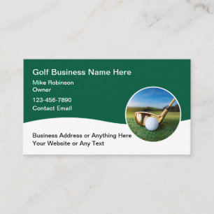 Klassieke Golf Thema Moderne Zakelijke Kaarten Visitekaartje