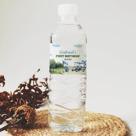 Klassieke Golf Verjaardagsfeestje Waterfles Label Etiket