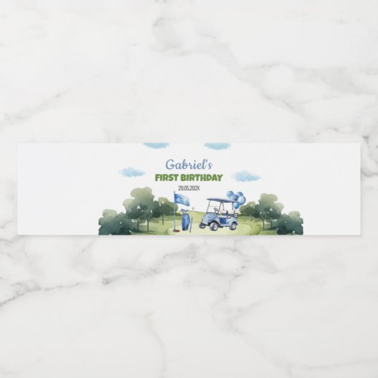 Klassieke Golf Verjaardagsfeestje Waterfles Label Waterfles Etiket (Enkel label)