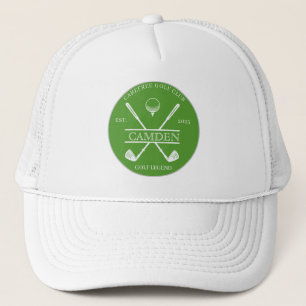 Klassieke Golfclub Naam Groen Trucker Pet