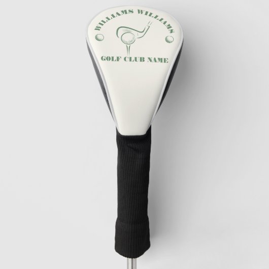 Klassieke Golfclub Speler Naam Golfheadcover (Voorkant)
