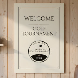 Klassieke Golfclub Toernooinaam Welkom Poster