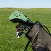 Klassieke golfclubs naam Mint Green Golfheadcover (Insitu)