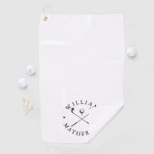 Klassieke Golfclubs Persoonlijke Naam Golfhanddoek (Insitu)
