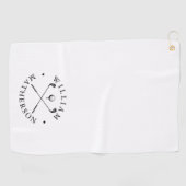Klassieke Golfclubs Persoonlijke Naam Golfhanddoek (Horizontaal)