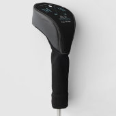 Klassieke Golfer Monogram Aangepaste Klasse Zwart Golfheadcover (Schuin)