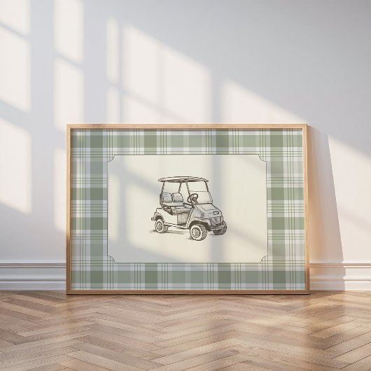 Klassieke Golfkar Muur Kunst Poster