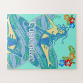 Klassieke golfsurfer zeemeermin Thunder_Cove Legpuzzel (Horizontaal)