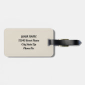 Klassieke Gondel Venetië Stad Reis Liefde Aquarel Bagagelabel (Achterkant horizontaal)