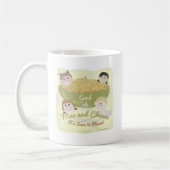 Klassieke Good Ole Mac Cheese Cartoon Slogan Koffiemok (Links)