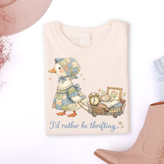 Klassieke Goose "Ik ga liever op zoek naar tweedeh T-shirt