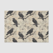 Klassieke Goth Decoupage Kraai Raaf   Tissuepapier (Voorkant)