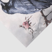 Klassieke Goth Raven Rozen Waterverf Tissuepapier (Detail)