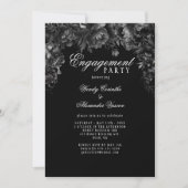 Klassieke Gothic Black verlovingsfeest Kaart (Voorkant)