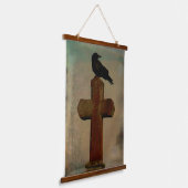 Klassieke Gothic Crow Hangend Wandkleed (Gebogen)