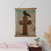 Klassieke Gothic Crow Hangend Wandkleed (Slaapkamer)