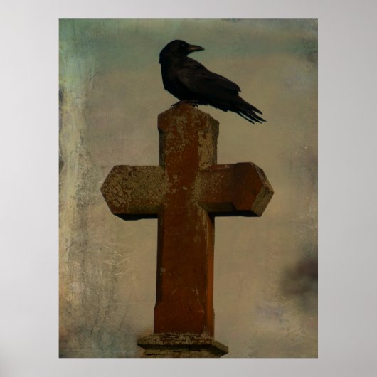 Klassieke Gothic Crow Poster (Voorkant)