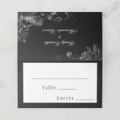 Klassieke Gothic Zwart Menu Keuze Gevouwen Plaats  (Buitenkant ongevouwen)