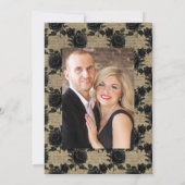 Klassieke gotische bloemige trouwfoto save the date (Achterkant)