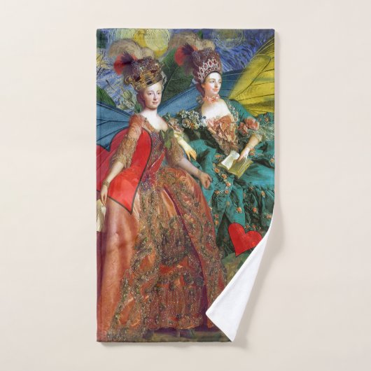 Klassieke Gotische Gemini Whimsical Vlinder Vrouw Bad Handdoek (Handdoek)