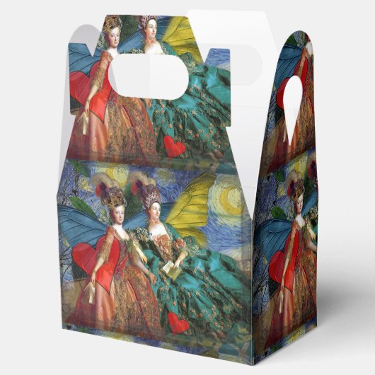 Klassieke Gotische Gemini Whimsical Vlinder Vrouw Bedankdoosjes (Geopend)