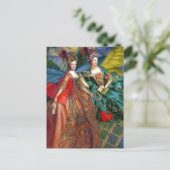 Klassieke Gotische Gemini Whimsical Vlinder Vrouw Briefkaart (Staand voorkant)