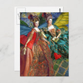 Klassieke Gotische Gemini Whimsical Vlinder Vrouw Briefkaart (Voorkant / Achterkant)