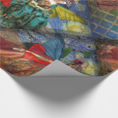 Klassieke Gotische Gemini Whimsical Vlinder Vrouw Cadeaupapier (Hoek)