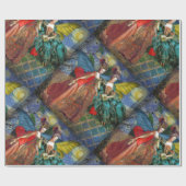 Klassieke Gotische Gemini Whimsical Vlinder Vrouw Cadeaupapier (Vlak)